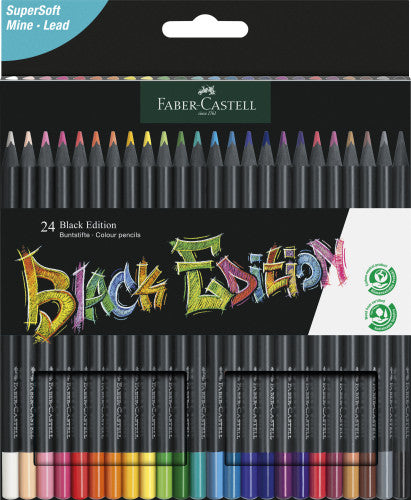 ESTUCHE 24 LÃPICES DE COLORES BLACK EDITION. FABER CASTELL 116424_0