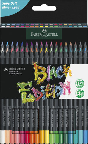 ESTUCHE 36 LÃPICES DE COLORES BLACK EDITION. FABER CASTELL 116436_0