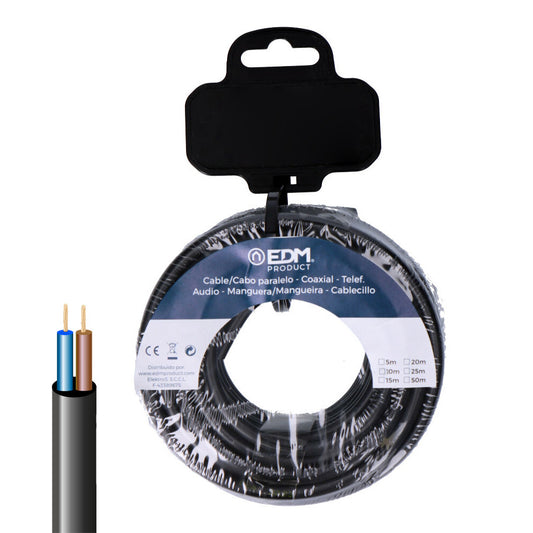 Rolo de cabo elÃ©trico h05vv-f 2 x 0,75 mmÂ² preto, 5m_0