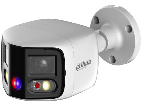 (DH-IPC-PFW3849SP-A180-E2-AS-PV-0280B) DAHUA CÃMARA IP BULLET PANORÃMICA TIOC DUO WDR WIZSENSE 2X4MP LED IR & LUZ CÃLIDA IP67 ALARMA SONIDO / LUZ AZUL&ROJA 2.8MM POE_0