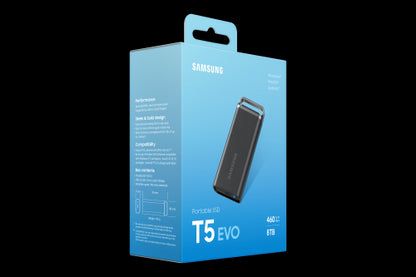 Disco Externo SSD Samsung Portable T5 EVO 8TB/ USB 3.2/ Negro_14