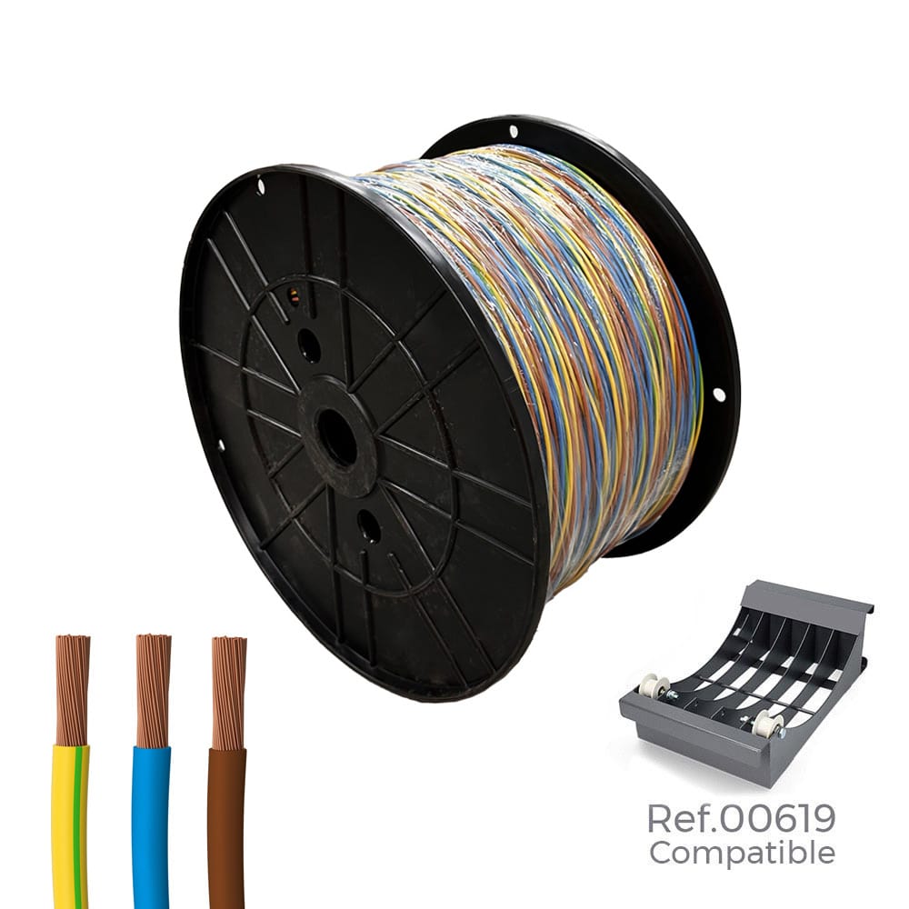 Cabo tranÃ§ado h07z1-k 3 g 1,50 mmÂ² 3 cores 300 m. (bobina grande)_0