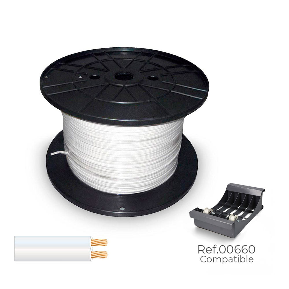 Cabo paralelo 48v 2 x 0,75 mmÂ² branco 500 m._0