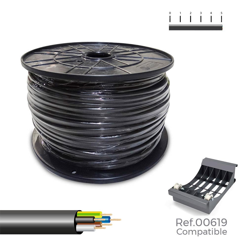 Cabo elÃ©trico vv-k06/1kv 5 g 1,50 mmÂ² preto, 100m. (bobine grande)_0