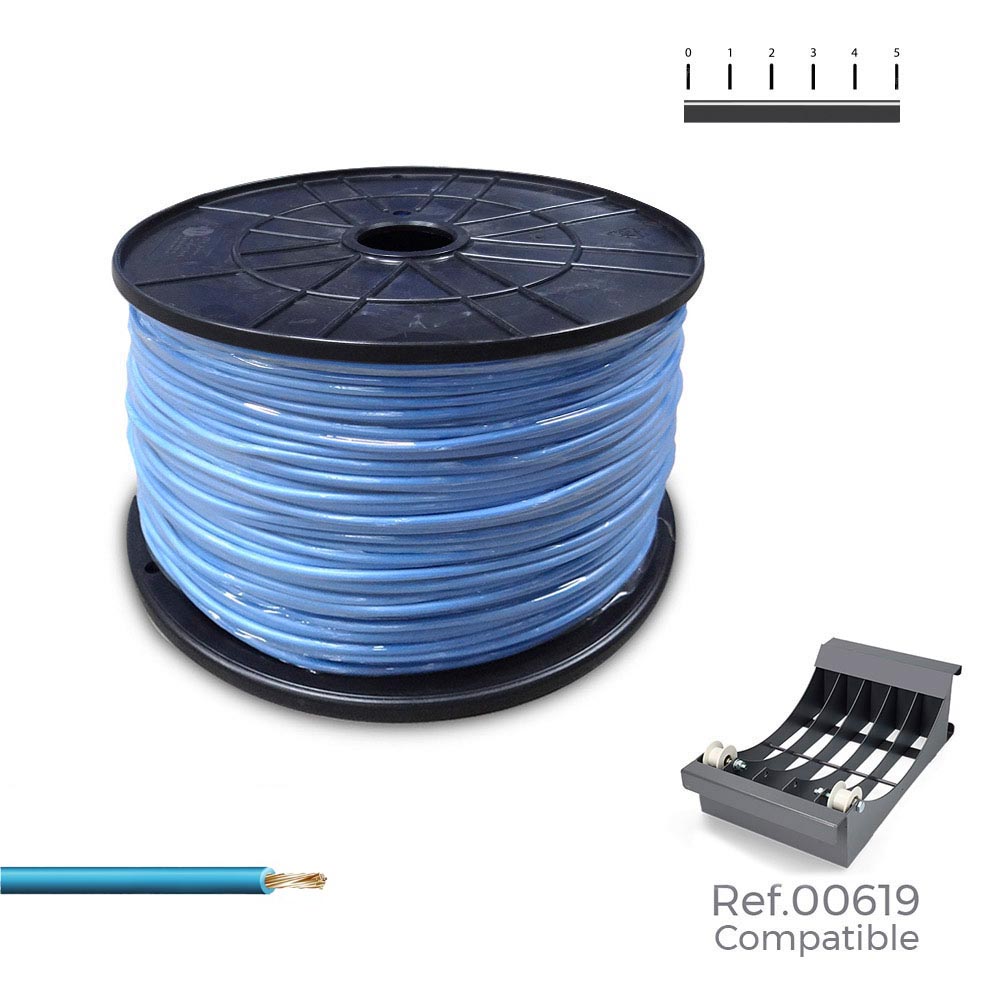 Cabo h07v-k 1,50 mmÂ² azul, 1000 m. (bobine grande)_0