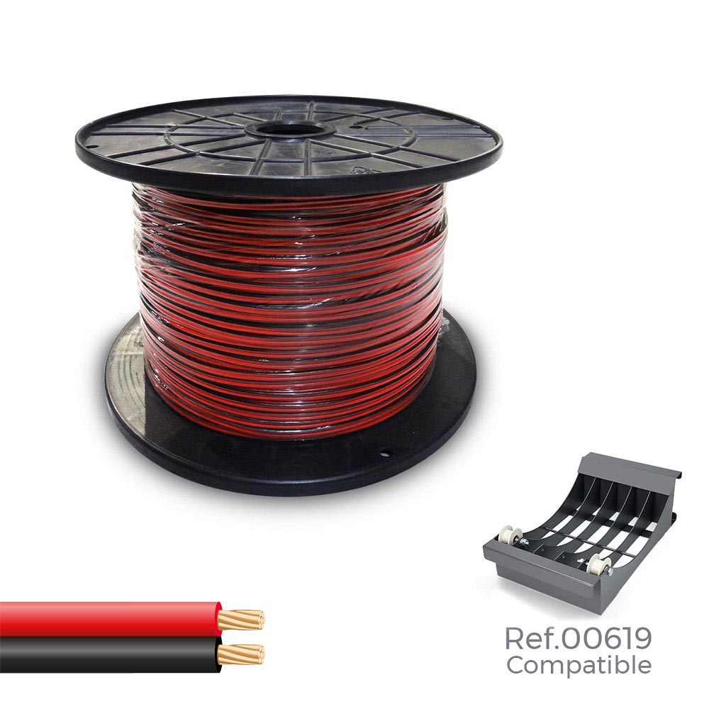 Bobine de cabo paralelo 48v 2 x 0,75 mmÂ² vermelho/preto 1000 m (bobine grande)_0