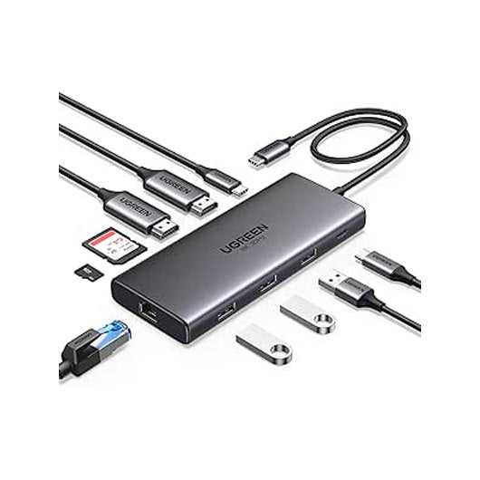 HUB UGREEN 10EN1 USB-C A HDMI+USB-C+USB-A+RJ45_0