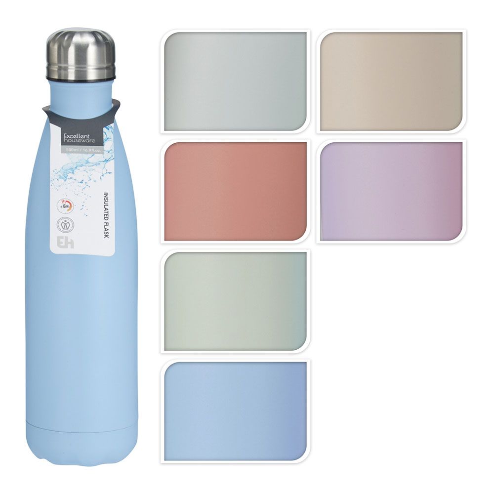 Garrafa isotÃ©rmica cores sortidas 500 ml_0
