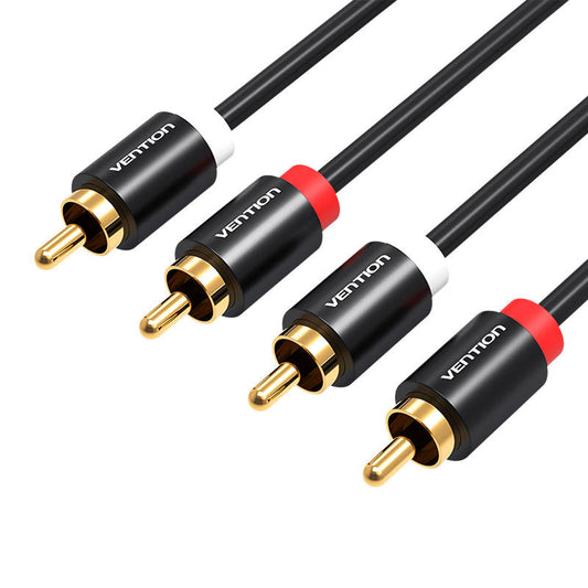 Cable Audio 2xRCA male to 2xRCA male Vention VAB-R06-B200 2m (black)_0
