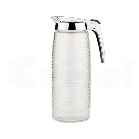 Jarra de vidro com tampa cromada, modelo 1969, 1,4 l_0