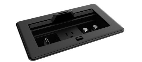 CRESTRON FLIPTOP FT2 SERIES CABLE MANAGEMENT SYSTEM, 202 SIZE, MECHANICAL, PASS-THROUGH LID, BLACK (FT2-202-MECH-PTL-B) 6511668_1