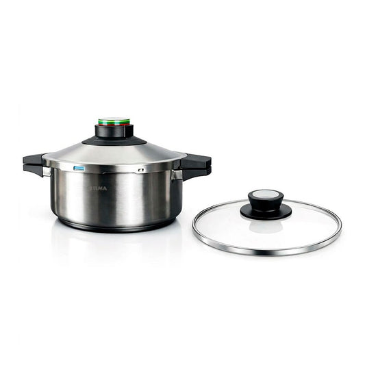 Panela de pressÃ£o prÃªst 4 l, aÃ§o inoxidÃ¡vel 18/10, inclui tampa de vidro, Ã¸24 cm_0