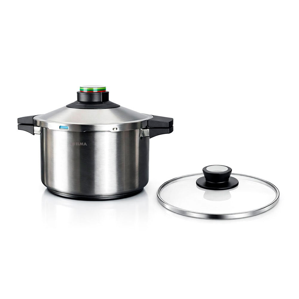 Panela de pressÃ£o de 6 litros em aÃ§o inoxidÃ¡vel 18/10, com tampa de vidro, Ã¸24 cm_0