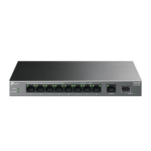 TP-Link LiteWave LS1210GP switch No administrado Gigabit Ethernet (10/100/1000) Energía sobre Ethernet (PoE) Negro_0