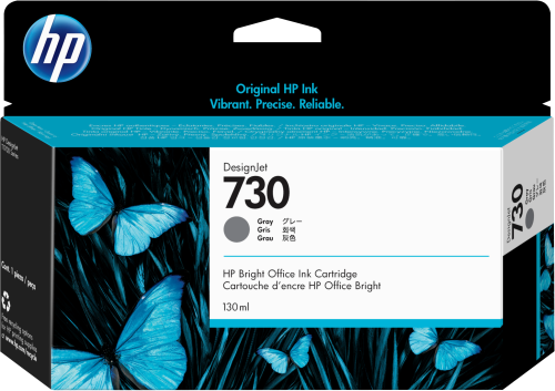 HP 730 130-ml Gray DesignJet Ink Cartridge cartucho de tinta 1 pieza(s) Original Rendimiento estándar_1