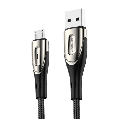 Joyroom Sharp Series S-M411 USB-A / micro USB 3A 2m Cable with Charging Indicator - Black_0