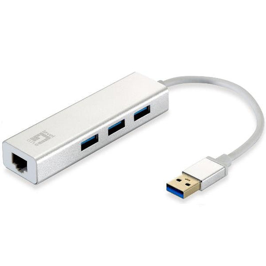 LEVELONE USB-0503 - ADATTATORE DI RETE USB GIGABIT+ HUB 3-PORTE USB 3.0_0
