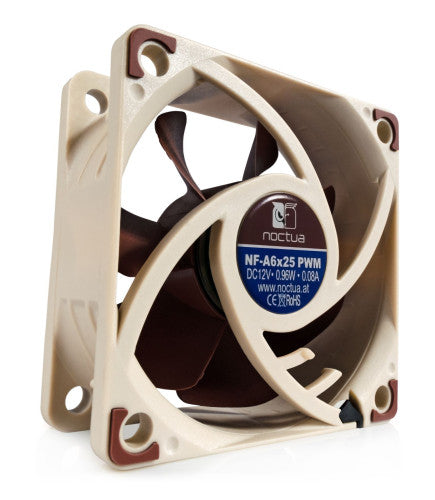 NOCTUA VENTILADOR CAJA NF-A6X25 PWM, 60MM FAN, 60X60X25MM, 12V, 3000RPM/2300RPM/550RPM, 19,3 DB(A), 29,2 M3/H, 2,18 MM H2O, 4 PINES_1
