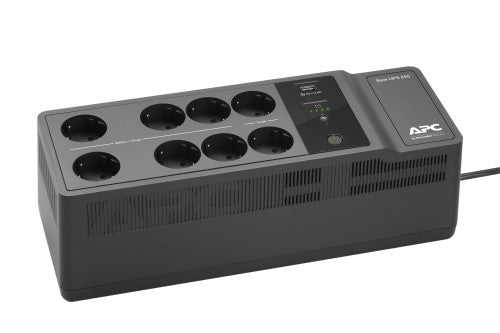 APC Back-UPS 650VA 230V 1 USB charging port - (Offline-) USV sistema de alimentaciÃ³n ininterrumpida (UPS) En espera (Fuera de lÃ­nea) o Standby (Offline) 0,65 kVA 400 W 8 salidas AC_10