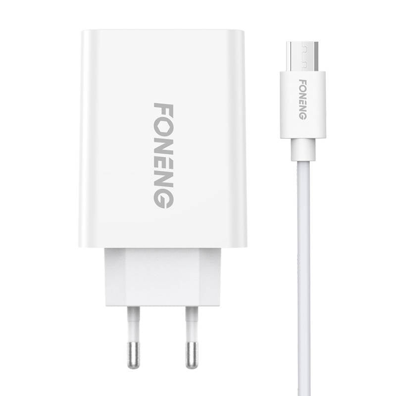 Fast charger Foneng  1x USB EU43 10.5W + USB Micro cable_0
