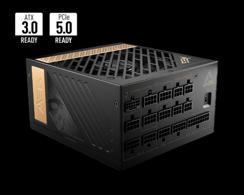 MSI MEG AI1300P PCIE5 unidad de fuente de alimentación 1300 W 24-pin ATX ATX Negro_0