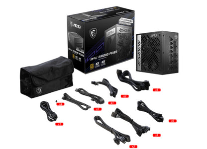 MSI MPG A1000G PCIE5 unidad de fuente de alimentación 1000 W 20+4 pin ATX ATX Negro_4