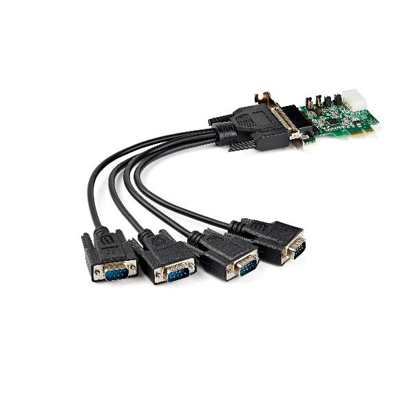 Placa de Expansão StarTech / 4 Port PCIe RS232 Serial Card / Preto / PEX4S953LP_0
