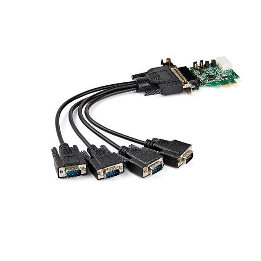 Placa de Expansão StarTech / 4 Port PCIe RS232 Serial Card / Preto / PEX4S953LP_0