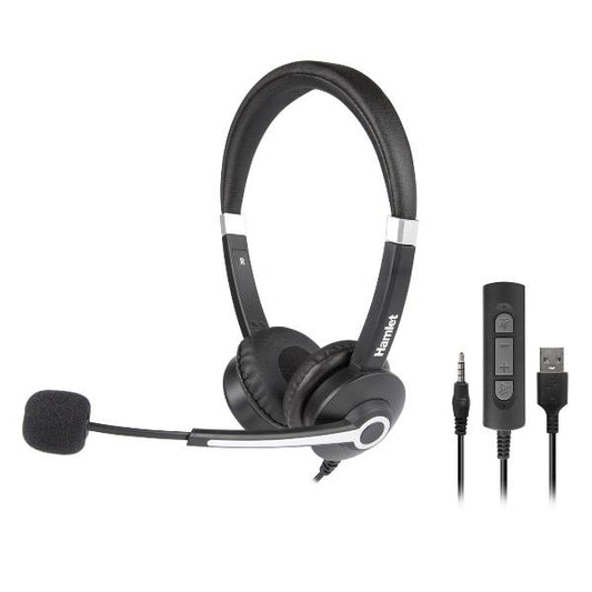 HHEADM-UJS RENOVA CUFFIA BI-AURALE CON MIC. COMBO USB + JACK 3.5mm + TELECOMANDO_0