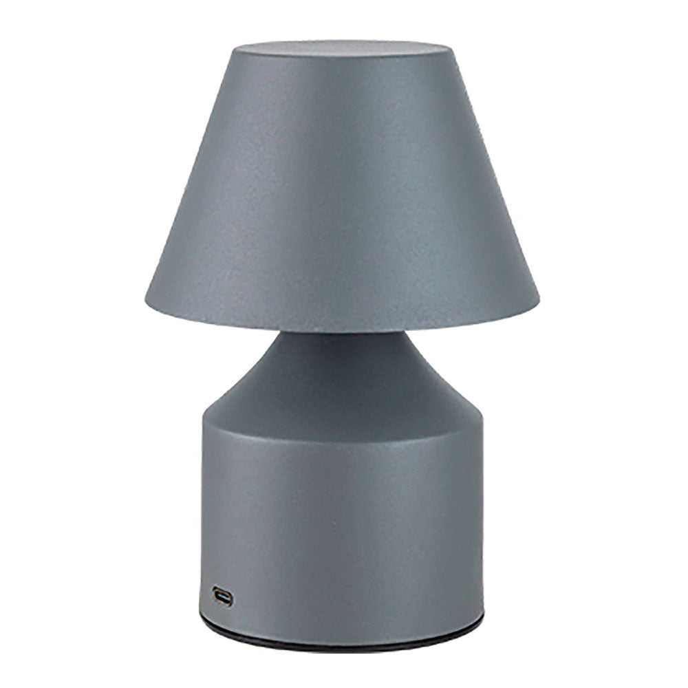 Candeeiro de mesa led metÃ¡lico recarregÃ¡vel 3cct, 2 w, 200 lm, cinzento, Ã¸110 x 163 mm_0