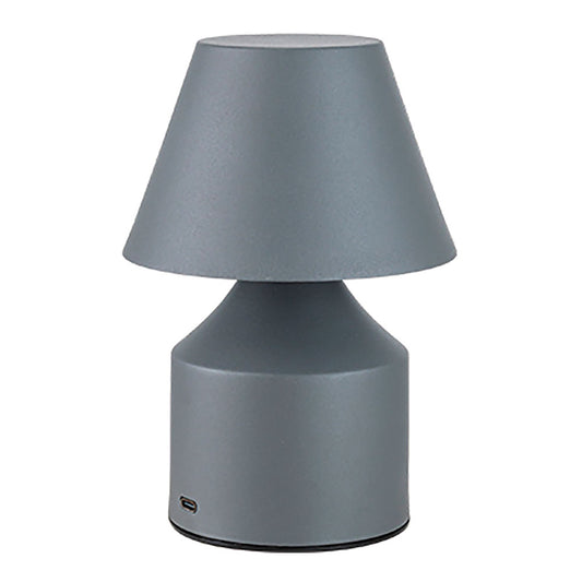 Candeeiro de mesa led metÃ¡lico recarregÃ¡vel 3cct, 2 w, 200 lm, cinzento, Ã¸110 x 163 mm_0