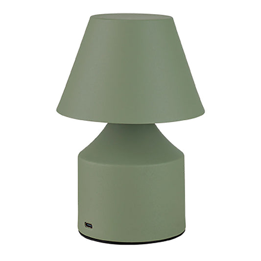 Candeeiro de mesa led metÃ¡lico recarregÃ¡vel 3cct, 2 w, 200 lm, verde, Ã¸110 x 163 mm_0