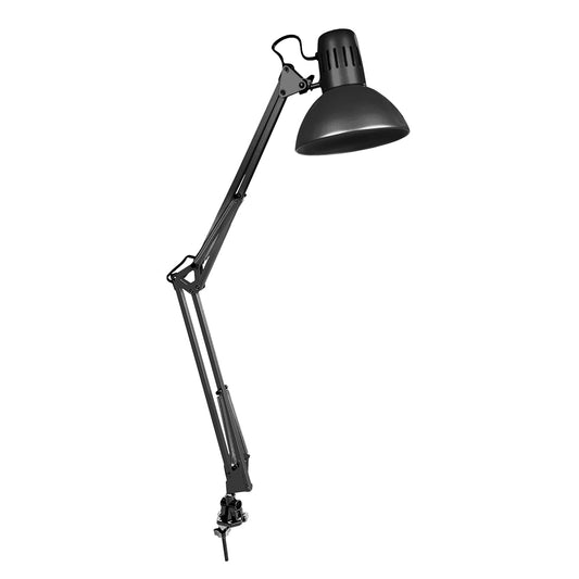 Candeeiro de mesa (arquiteto) modelo mebourne com grampo de aperto cor preto e27 60w edm_0