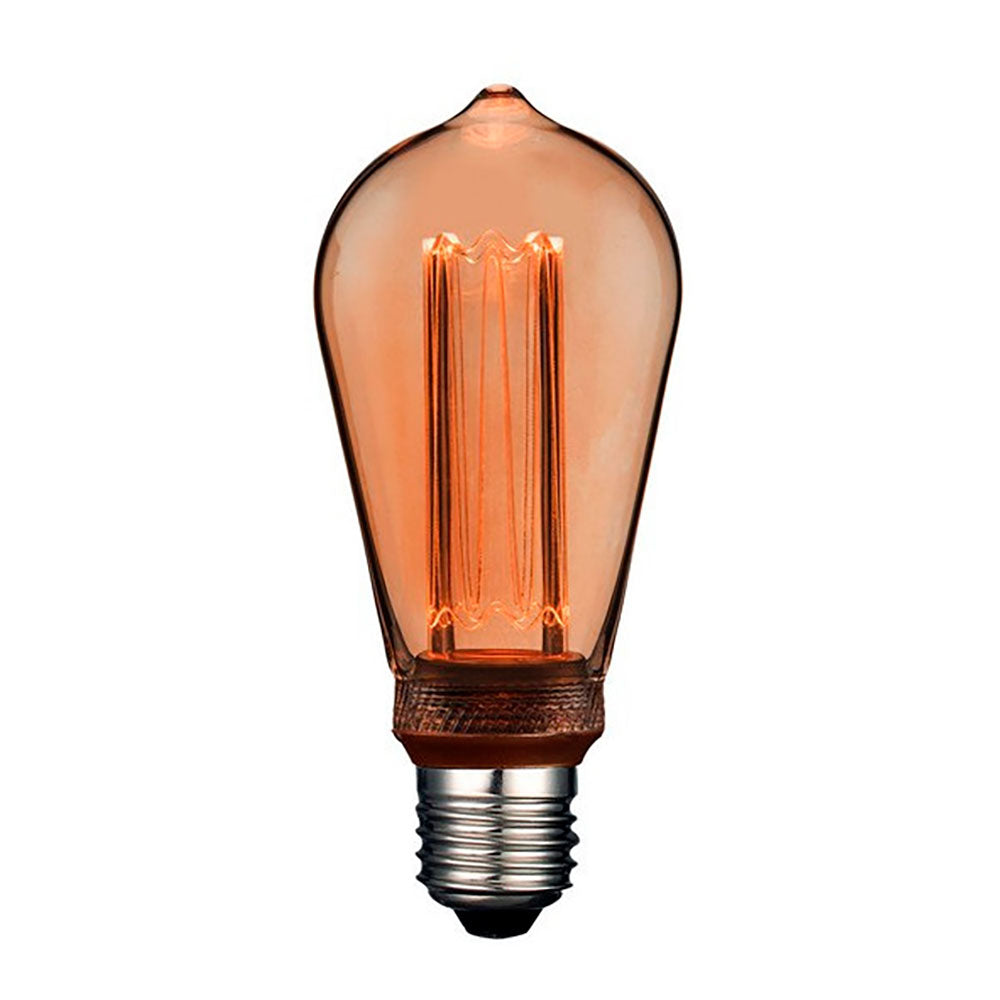LÃ¢mpada led st64 decorativa edison e27 4 w 200 lm 1800 k luz quente Ã¸64 x 142 mm_0