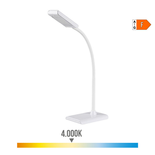 Candeeiro de mesa led 7w 400lm 4000k cor branco 13x9x33cm edm_0