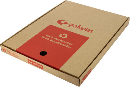 CAJA 100 FUNDAS MULTITALADROS FOLIO POLIPROPILENO EXTRA PIEL DE NARANJA 70 MICRAS GRAFOPLAS 5570000_1