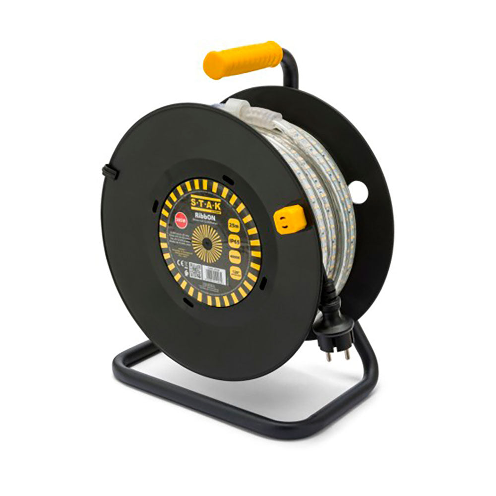 Fita de led ip65 25 m, 305 w, 4000 k de luz natural, em enrolador_0