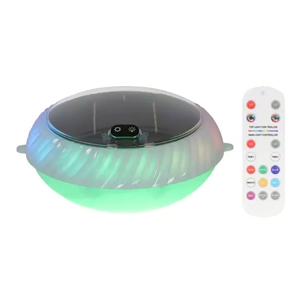 Luz solar flutuante, 20 leds, 70 lm, ip68, com 10 funÃ§Ãµes, Ã¸20 x 10 cm_0