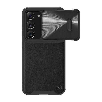 Nillkin CamShield Leather S Case for Samsung Galaxy S23+ cover with camera cover black_1