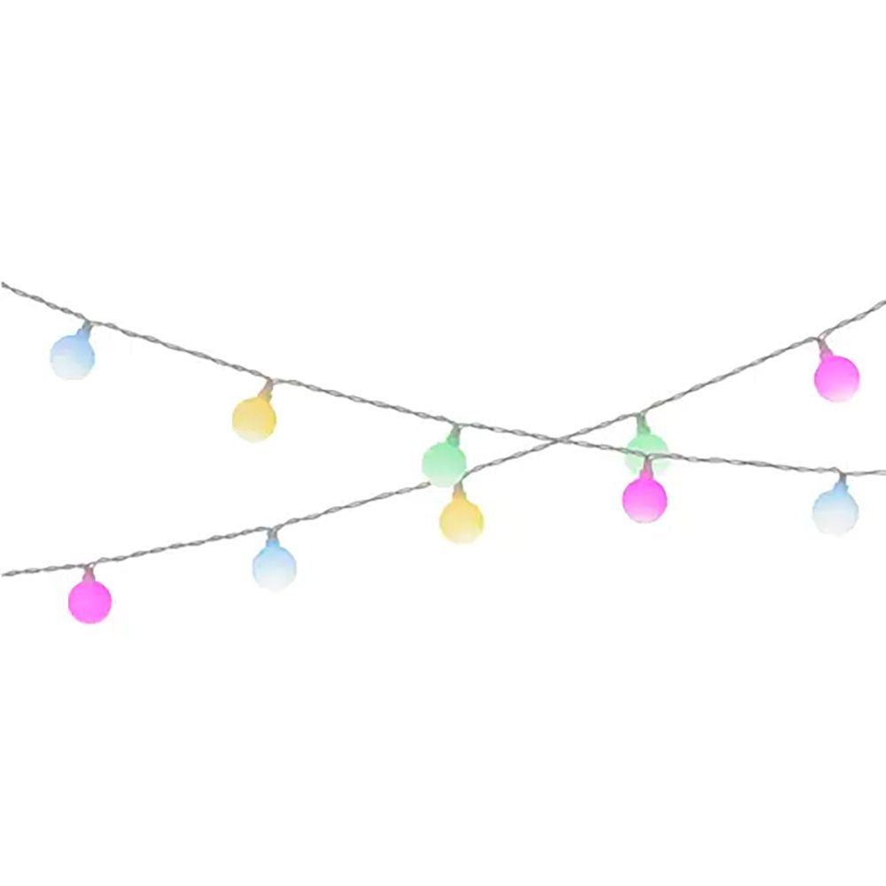 Guirnalda solar 30 leds, 3 lm, luz multicor cores pastel, ip44, 2,9 m_0
