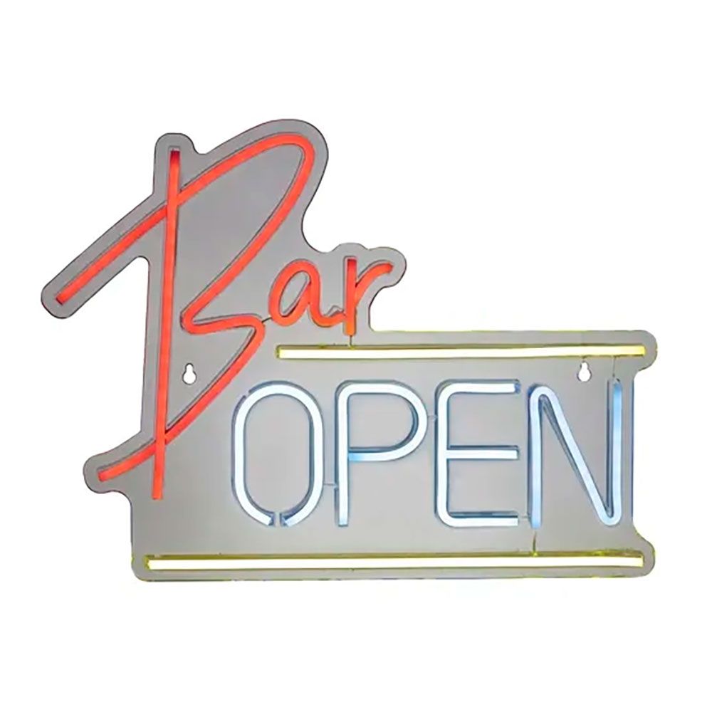 Luz led neon decorativa bar open, 40 x 30 x 1,5 cm_0