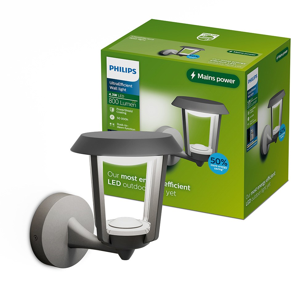 Aplique de exterior led nuvy antracite 4,3 w, 800 lm_0