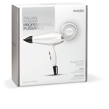 Secador de Cabelo Babyliss Hair Dryer Speed Pro 2000W / Branco