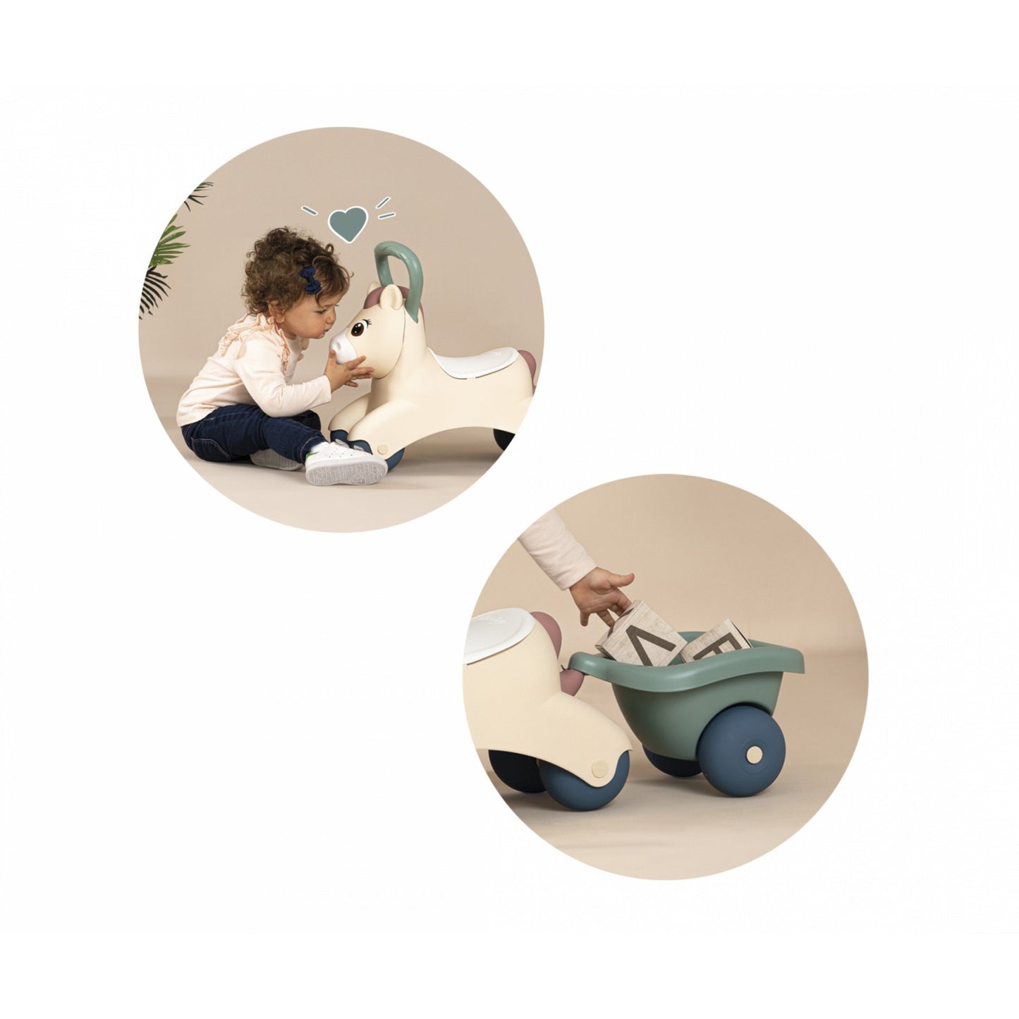Andador Infantil Smoby Baby Pony com Reboque