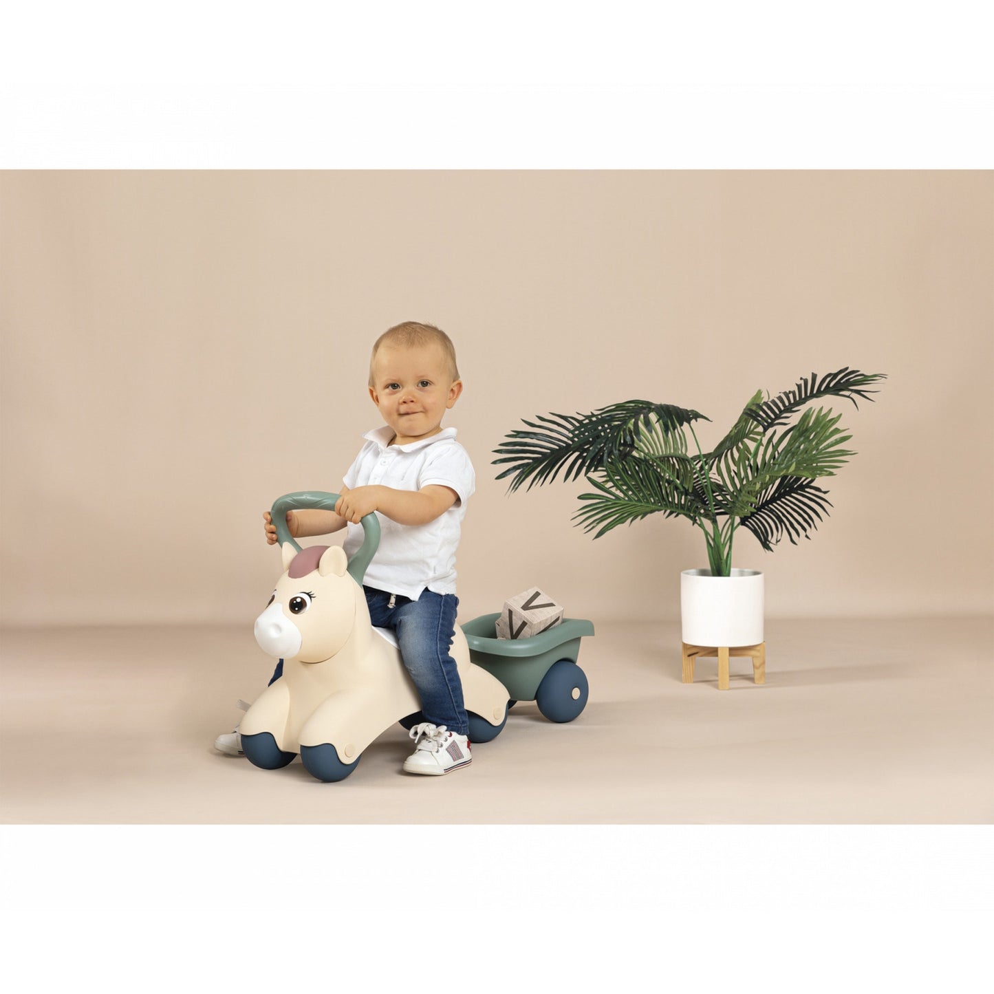 Andador Infantil Smoby Baby Pony com Reboque