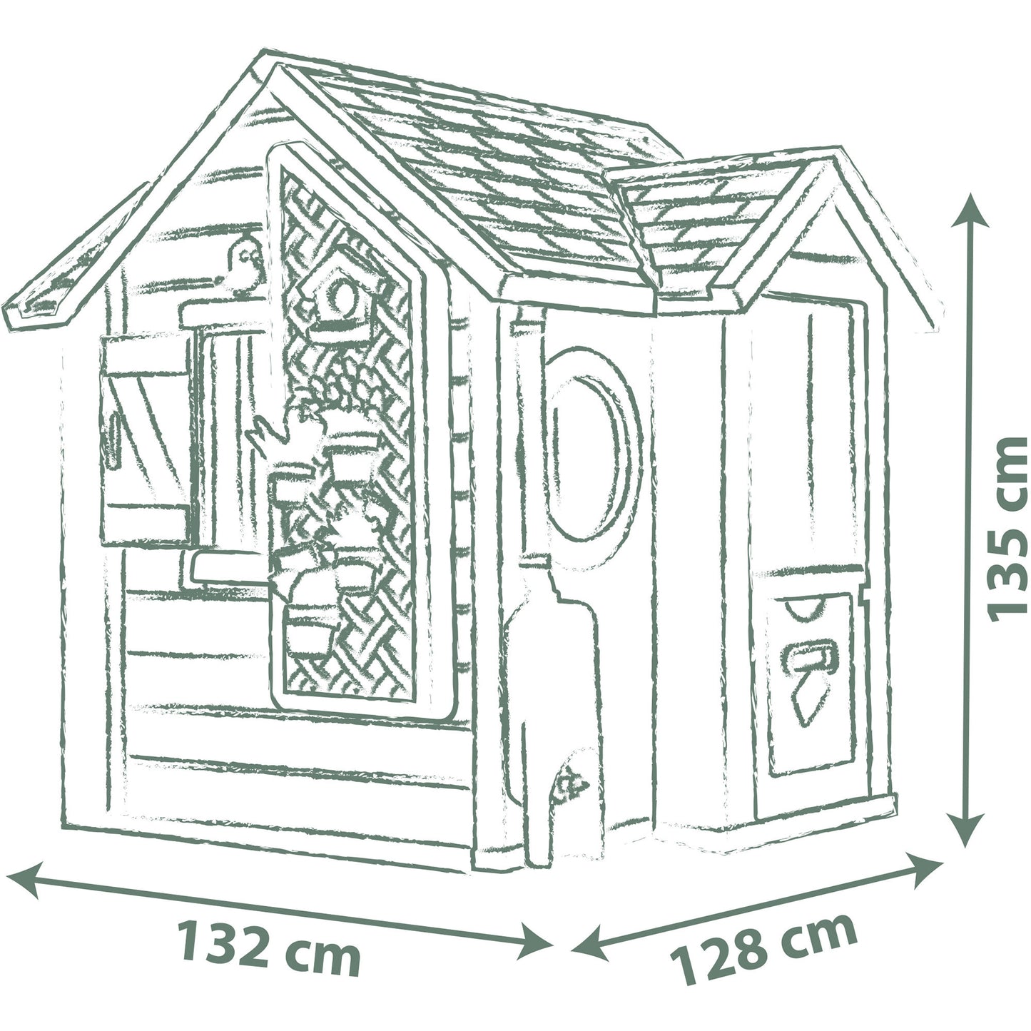 Casa Infantil Smoby Life Garden com Área de Jardinagem