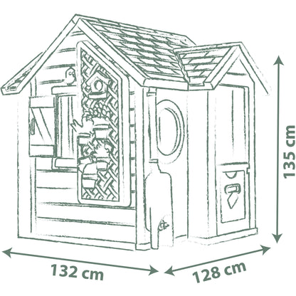 Casa Infantil Smoby Life Garden com Área de Jardinagem