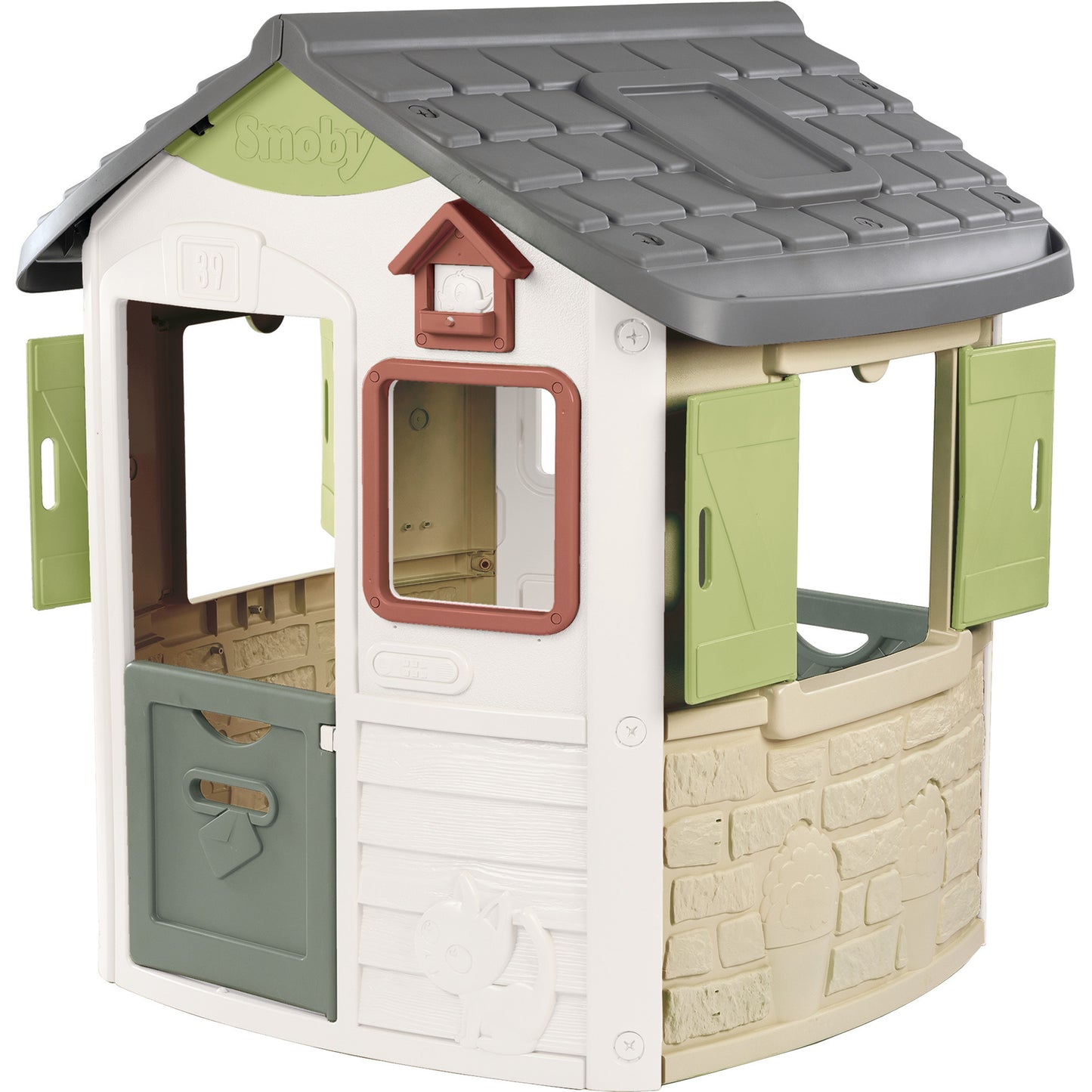 Casa Infantil Smoby Life Jura Lodge Exterior com Portas e Persianas