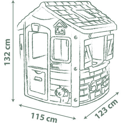 Casa Infantil Smoby Life Jura Lodge Exterior com Portas e Persianas