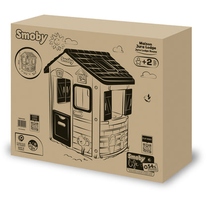 Casa Infantil Smoby Life Jura Lodge Exterior com Portas e Persianas